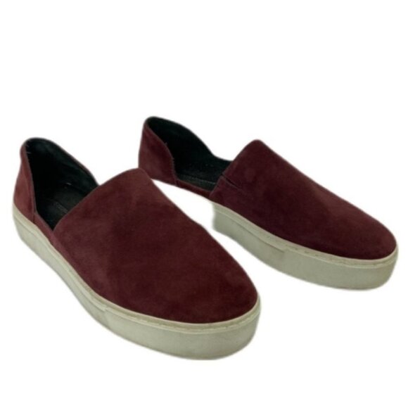 Rebecca Minkoff Red d'Orsay Nana Slip On Flats Size 10 Burgundy Maroon Shoes - Picture 2 of 11
